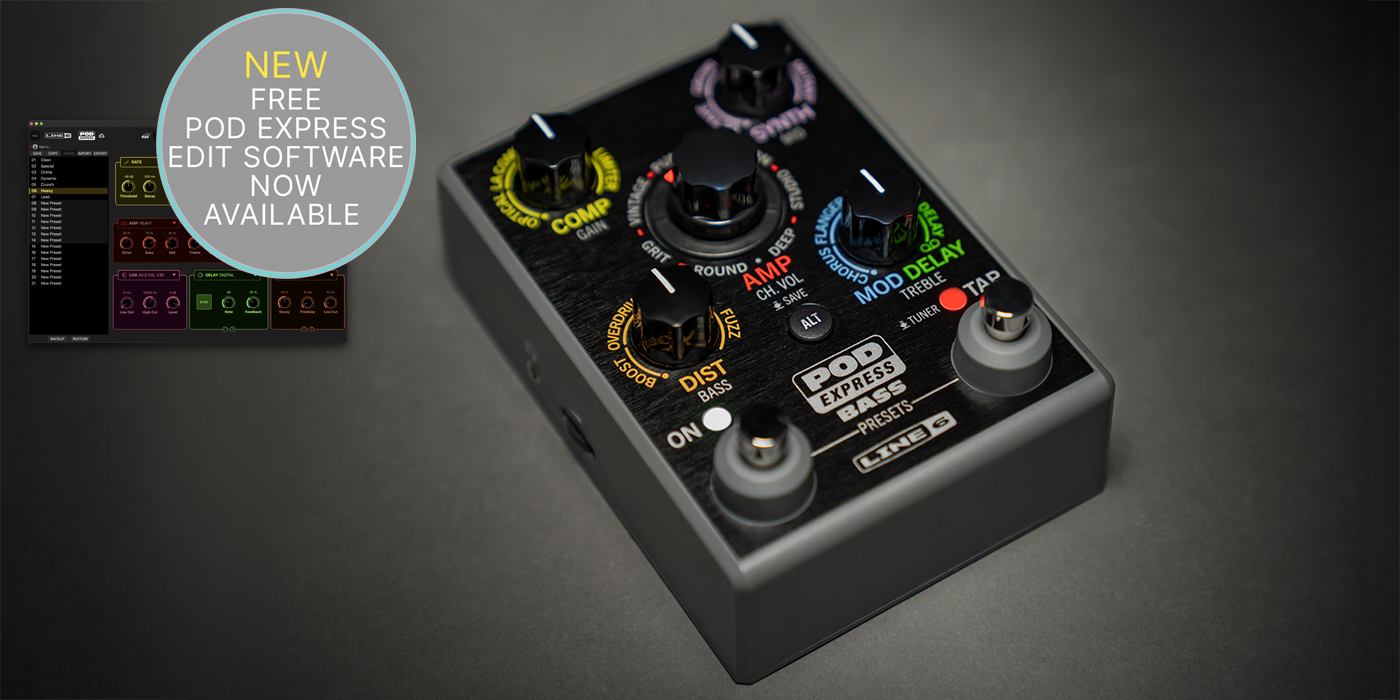 POD Express Bass on a gray floor
