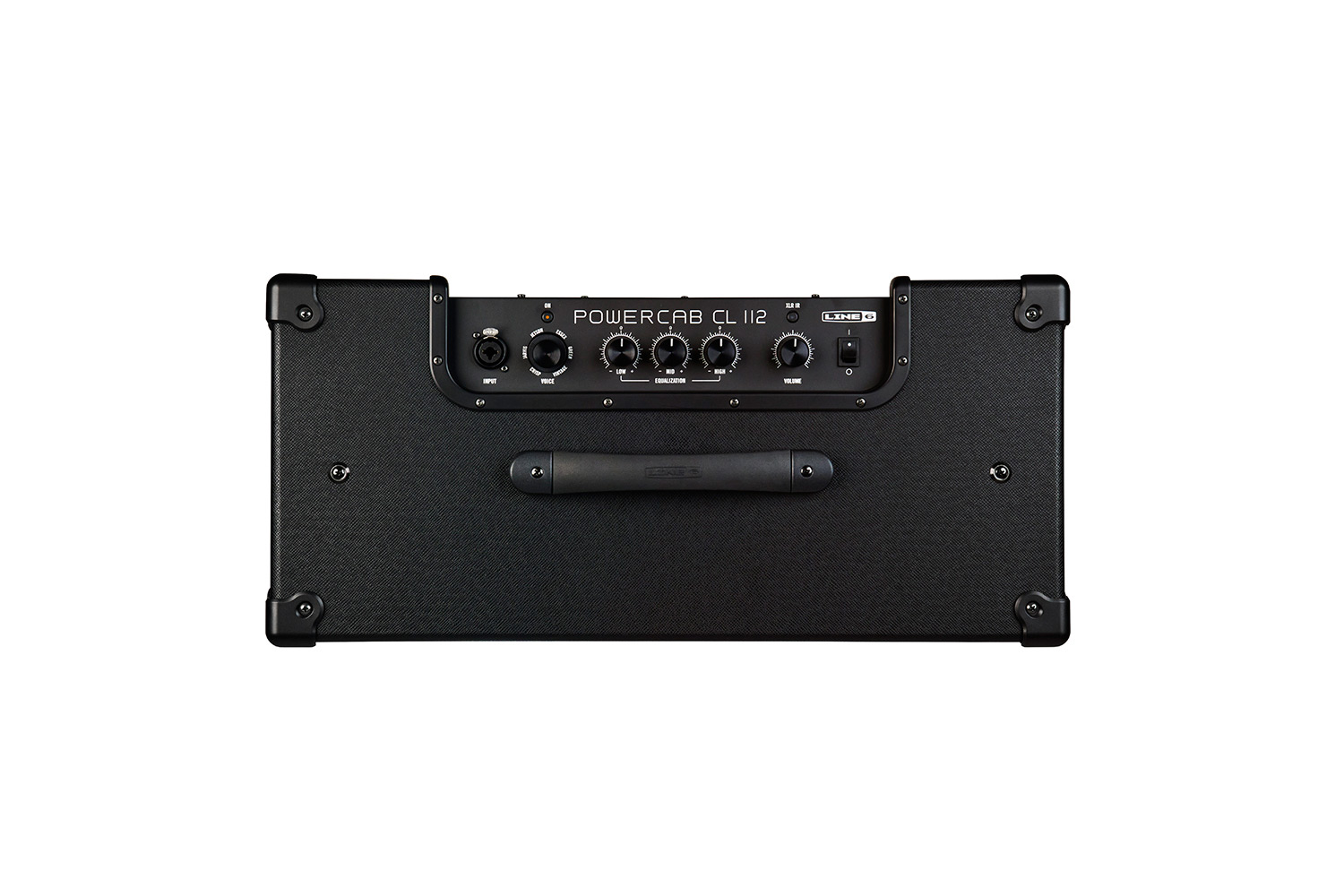 Top view of Powercab CL 112 showing control knobs