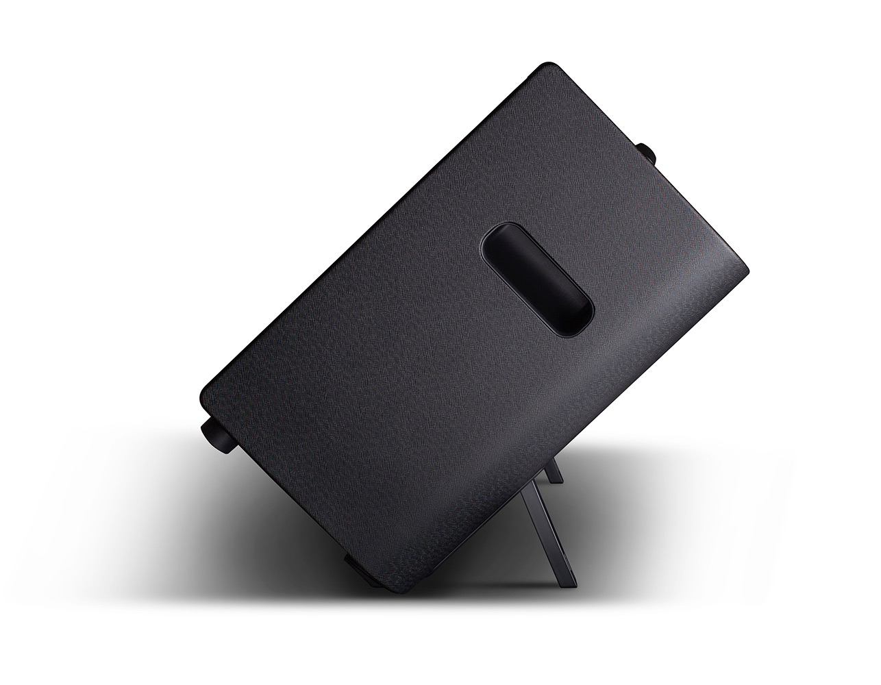 Side view of Powercab 212 Plus showing the angle stands