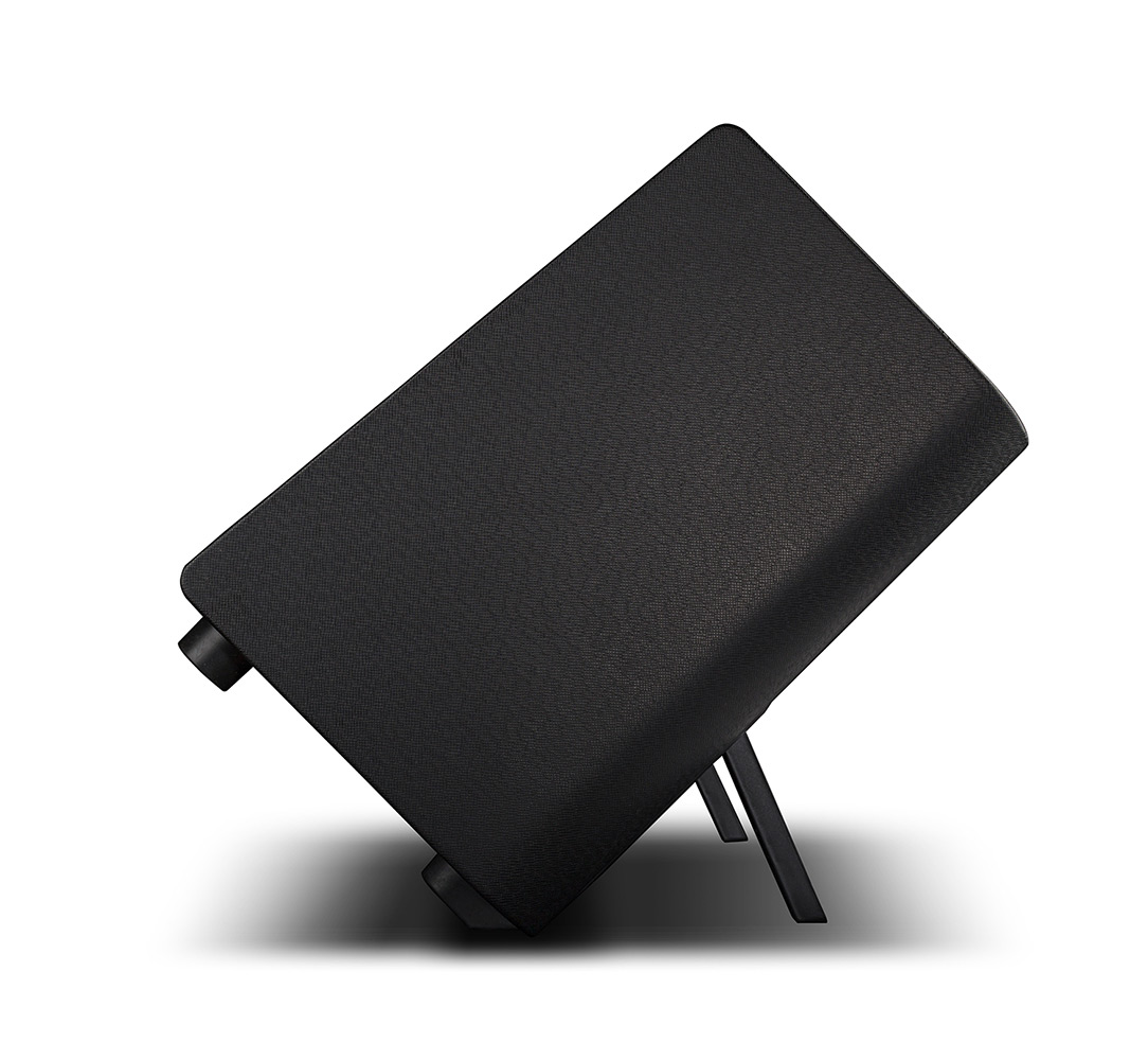Side view of Powercab 112 Plus showing the angle stands