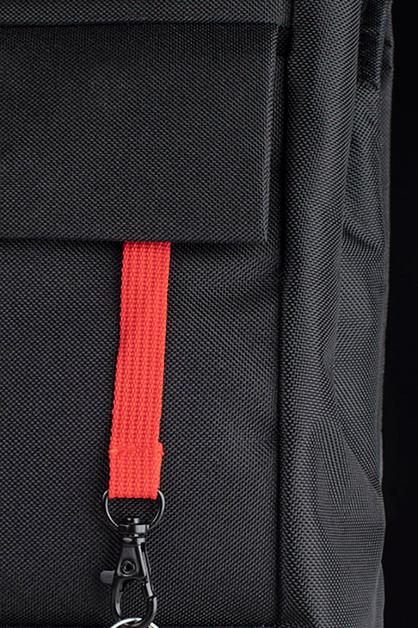 Close-up of key holder on the HX Messenger Bag thumbnail