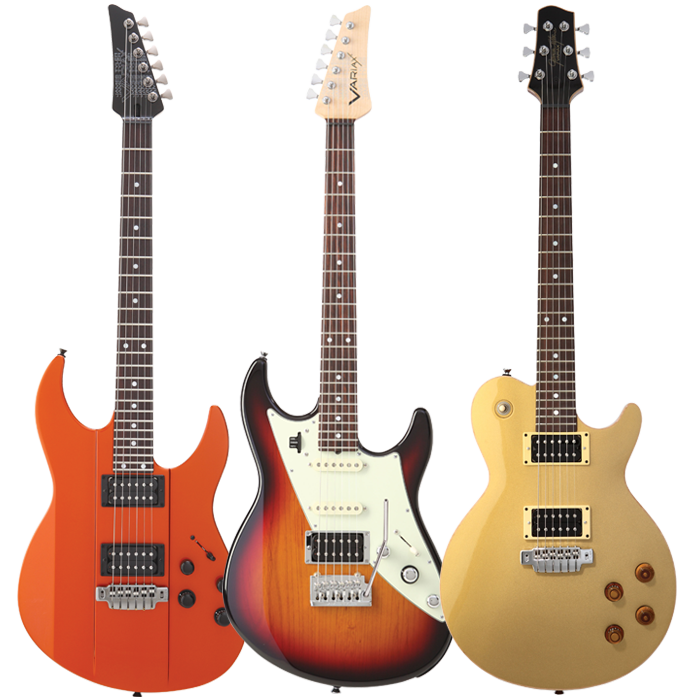 Three James Tyler Variax US Custom electric guitar