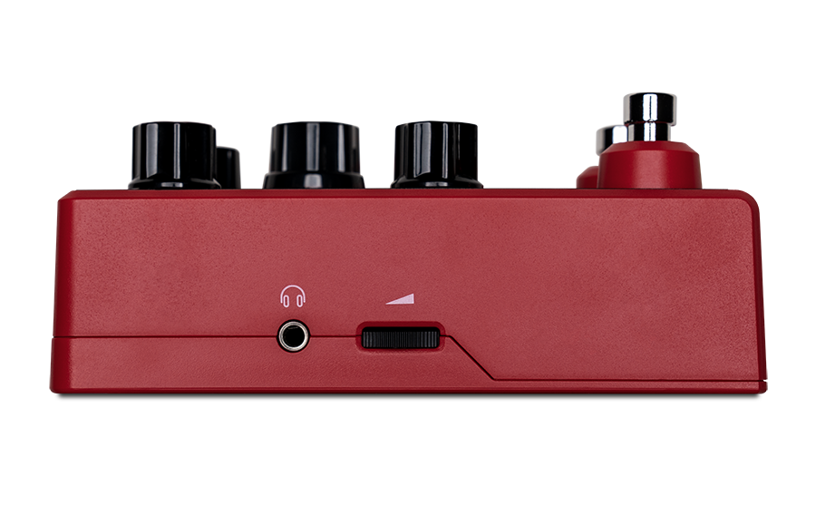Side view of POD Express Guitar pedal