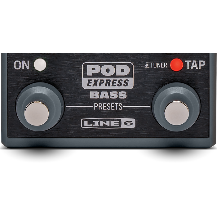 Close up look at POD Express Bass foot switches