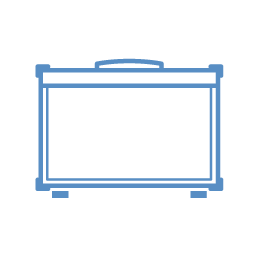 Outline graphic of an amp