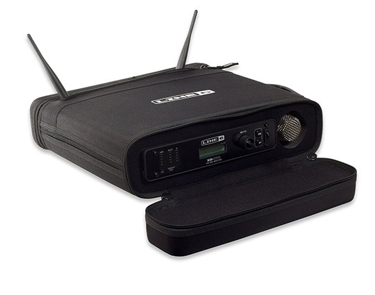 Angled view of Relay & XD-V Wireless Half Rack System carry case