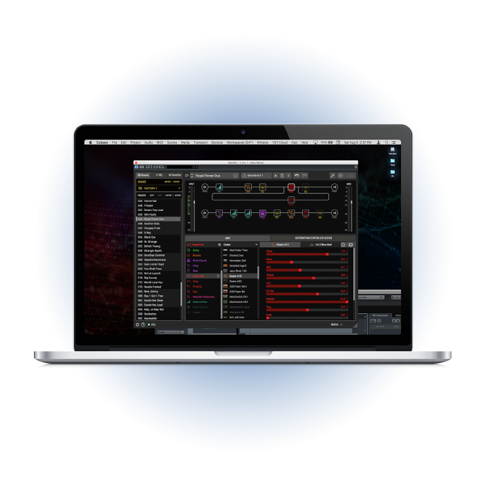 Laptop computer with Helix Native displayed on screen